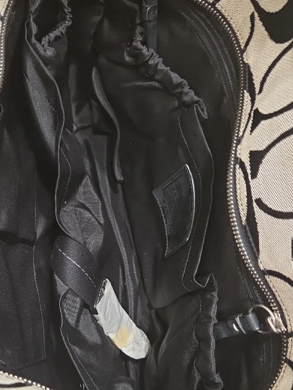 Coach Black and Gray Signature Canvas Tote